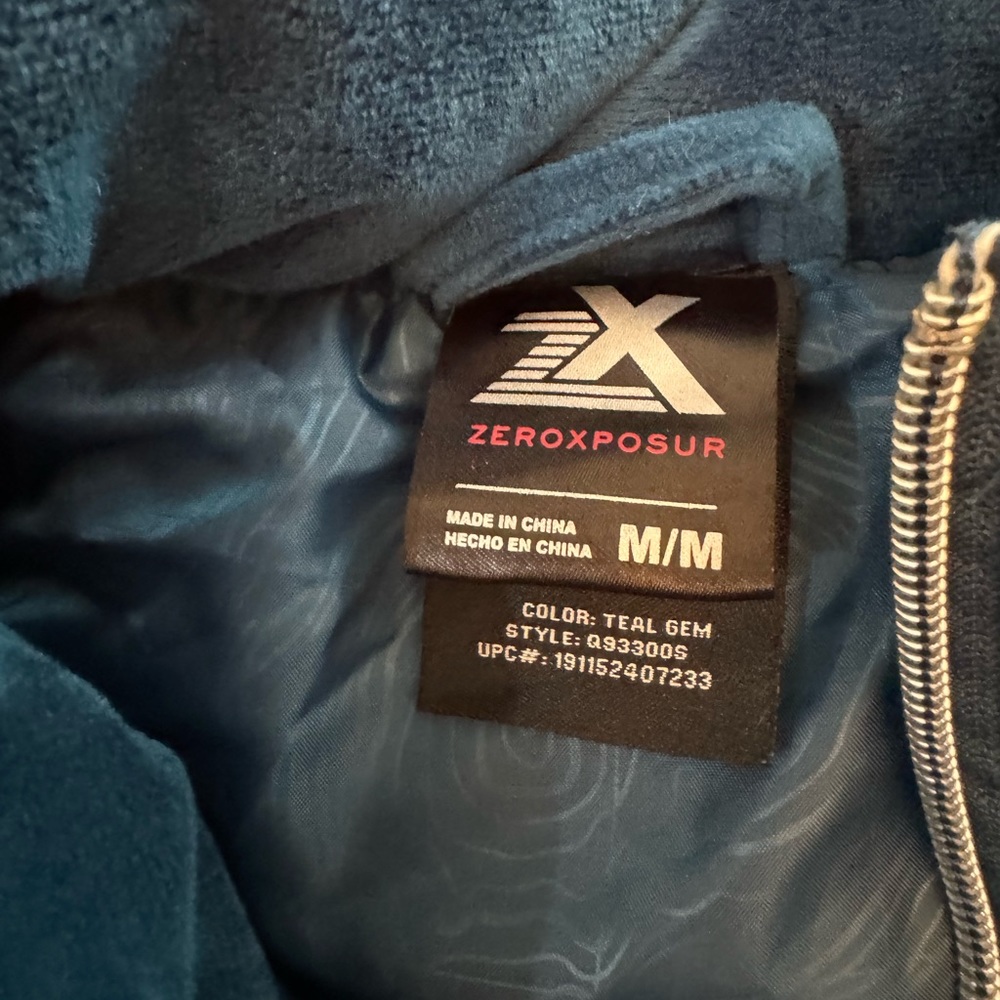 Zeroxposur Plush Quilted Full Zip Teal Outerwear Vest Outdoor Activewear Medium - Picture 8 of 8